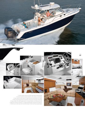 Model brochure with deck and interior photographs